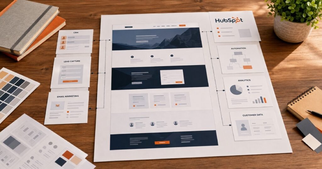 HubSpot website development with custom CMS design, CRM integration, and marketing automation.