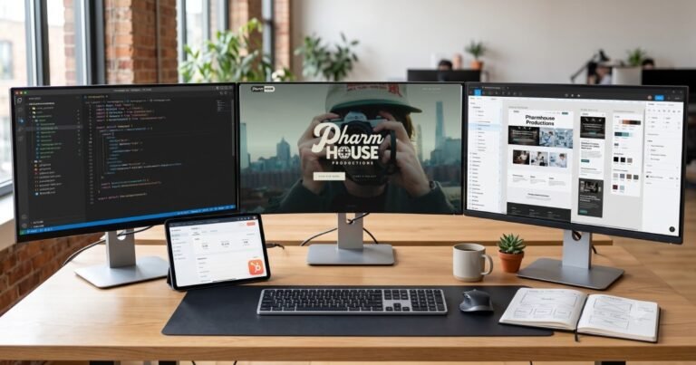 Modern HubSpot CMS website displayed across desktop and mobile devices with responsive layouts and clean user interface.