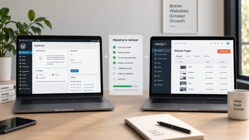 WordPress to HubSpot migration of website pages, content, and media