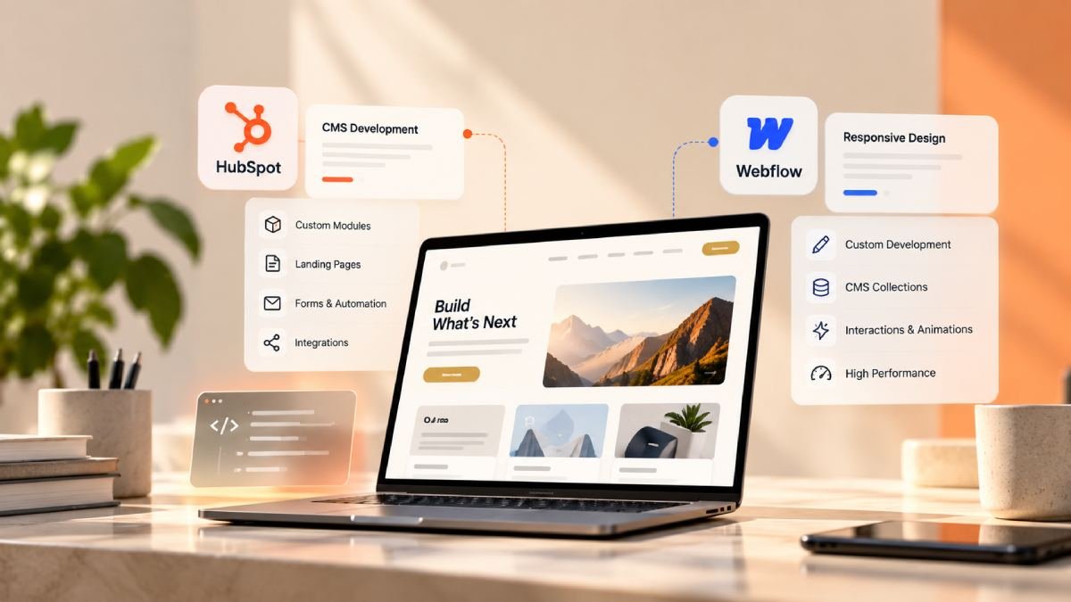 HubSpot and Webflow website development services by Zelthra